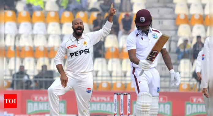 1st Test: Sajid Khan, Abrar Ahmed shine as Pakistan outspin West Indies to take 1-0 lead | Cricket News - The Times of India