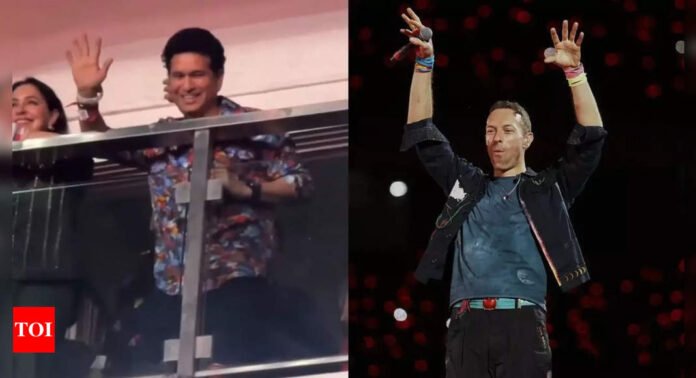 'Sachin, Sachin' chants steal the spotlight at Coldplay's Mumbai concert - Watch | Off the field News - The Times of India