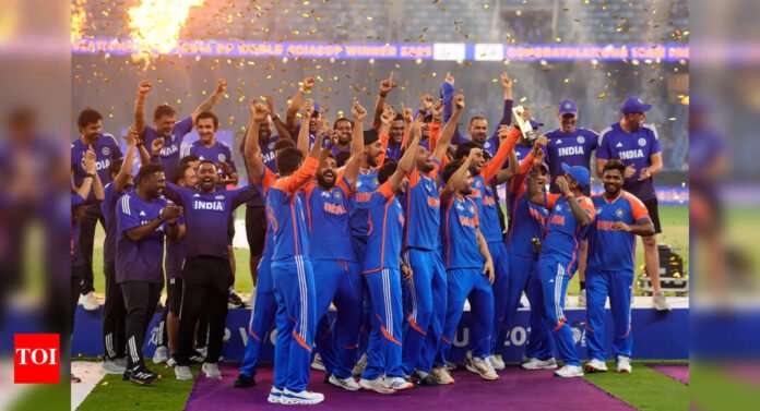 Suryakumar Yadav recreates Rohit Sharma's iconic celebration... but without the trophy | Cricket News - The Times of India