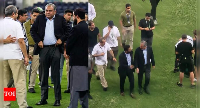 The moment when Mohsin Naqvi stormed out of the ground with Asia Cup trophy - watch video | Cricket News - The Times of India