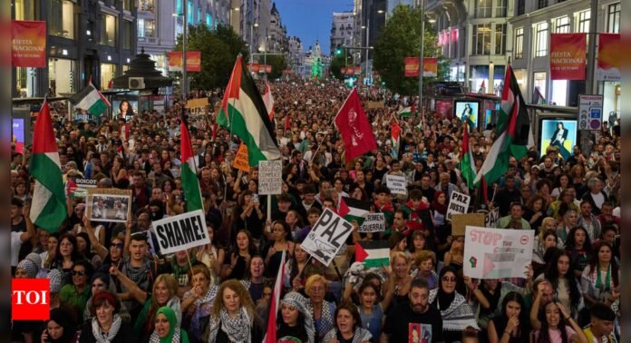Hundreds of thousands march in Turkiye, Spain, the Netherlands for Gaza - The Times of India