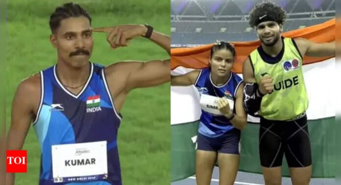 World Para Athletics Championships: Twin golds from Nishad Kumar and Simran lift India to fourth in medal tally | More sports News - The Times of India